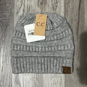 C.C Women's Knit Beanie - Light Grey Mix